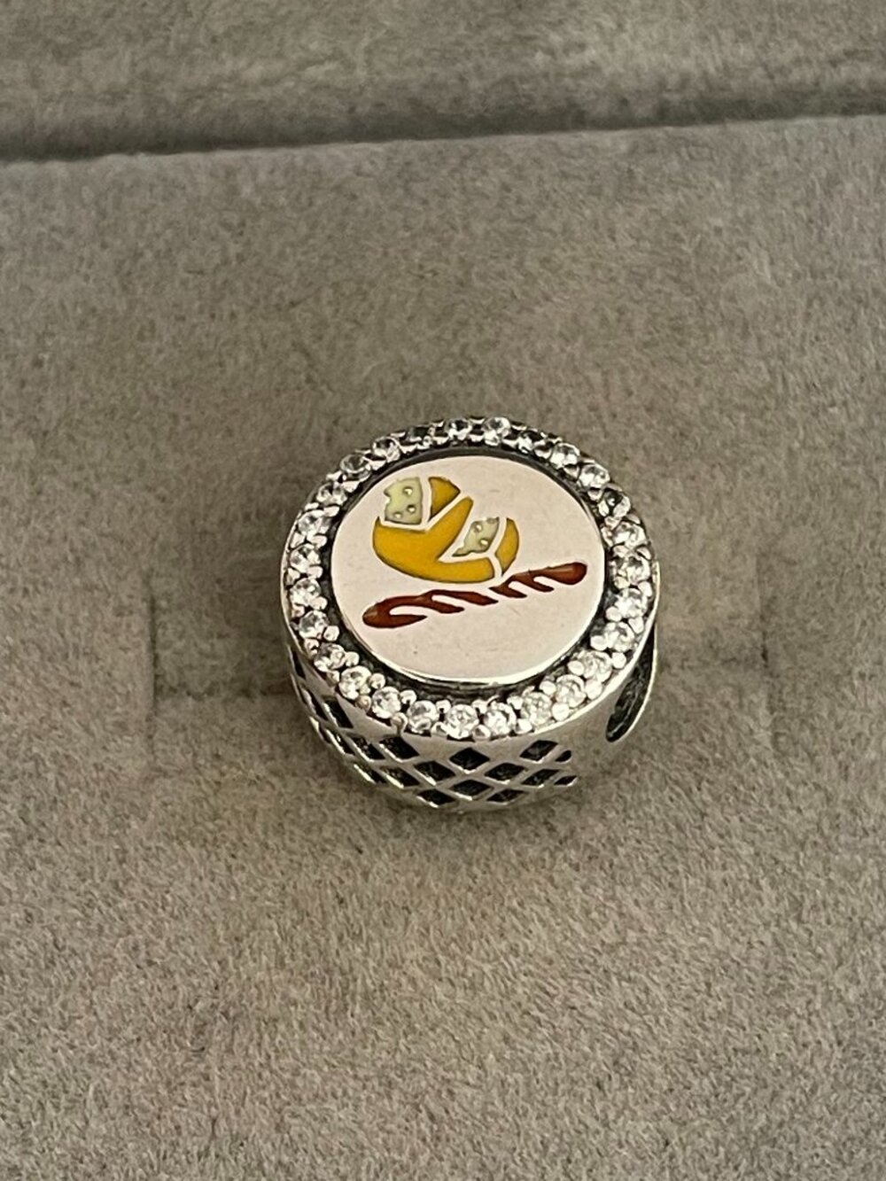 Baguette and Cheese Pandora Engravable Charm
